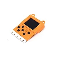 Kittenbot Meowbit Card-Sized Retro Game Computer Codable Console for Microsoft Makecode Arcade & Python Video Game Compatible Micro:bit Expansion Board for Robot Building Without Battery(Orange)