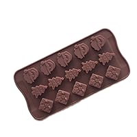 15 Cavity Christmas Silicone Mold for Cake Chocolate Ice Tray Panna Cotta Pudding Jello Shot Candy