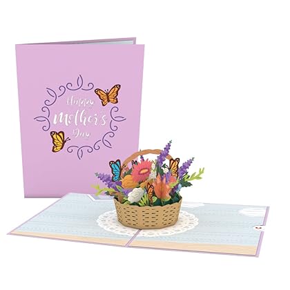 Lovepop Mother's Day Flowers Pop Up Card, 5 X 7”, Mothers Day Gifts, Paper Flower Basket Card, Mothers Day Card