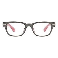 Peepers by PeeperSpecs Bellissima Blue Light Blocking Reading Glasses, Gray/Red, 1.75