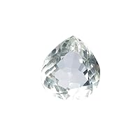 REAL-GEMS White Topaz Loose Gemstone 17.00 Ct Translucent Pear Cut White Topaz for Pendant, Jewelry