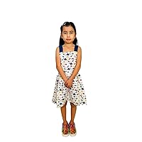 Dinosaur Printed 100% Cotton Cute Dress for Girls - Ignite Her Imagination with Whimsical Charm/Girls Dresses