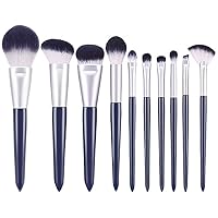 ORIGIN ENVY makeup brush 10pcs blue Natural synthetic hair make up brush tools kit professional makeup brushes (10pcs)