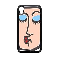 Kiss Abstract Face Sketch Emoticons for iPhone XR iPhonecase Cover Apple Phone Case