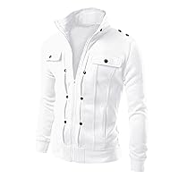 Jackets For Men Fashion Casual Slim Fit Basic Outdoor Softshell Coat Fall 2024 Plus Size Long Sleeve Cropped Jacket