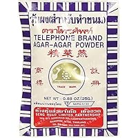Pack of 3 Agar Gelatin Powder- Thai Thailand Asian International Food 25gx3.