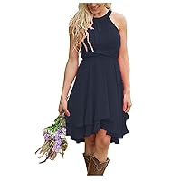 Plus Size Short Country Bridesmaid Dresses Western Wedding Guest Wears Navy