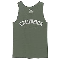 0570. Vintage Retro Graphic Summer California Republic cali west Coast Men's Tank Top
