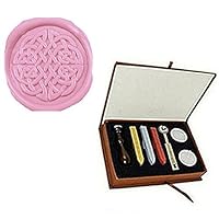 Vintage Celtic Knot Wax Seal Stamp Sealing Wax Sticks Melting Spoon Candle Box Set Decorative Invitation Christmas Package Sealing Wax Seal Stamp Kit