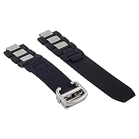 Ewatchparts 20MM SILICONE RUBBER WATCH BAND STRAP COMPATIBLE WITH CARTIER 21 CHRONOSCAPH WATCH + CLASP