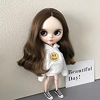 Blythe Doll Clothes, Dress Skirt Shirt Pants T-Shirt Clothing for Blythe Doll Replacement for 30cm 1/6 Bjd Dolls 12 inch Azone ICY Licca Doll (White)