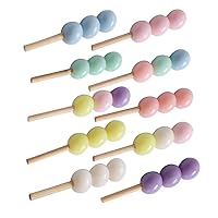 ERINGOGO 10pcs Miniature Lollipop Doll Toys Easter Jewelry Making Candy Charm Home Décor Kitchen Playset Candied Haw Home Ornament Miniature Toys Tablescape Decor House Food Wood