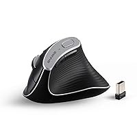 Wireless Vertical Ergonomic Mouse, Multi-Device(2X Bluetooth + 2.4G), 3 Adjustable DPI, 7 Buttons Computer Mouse for PC/Notebook/Laptop/Desktop/MacBook