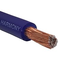 Harmony Audio HA-PW8BLU-50 8 Gauge 8GA Car Stereo Matte Blue Power Cable Amp Wire - 50 FT