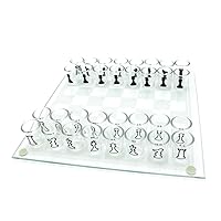 Chess Board Glass, Glass Chess Set with 32Pcs Acrylic Cups Chess and Wine Cup Game Shot Drinking Glass Chess Set for Adult Clubhead Cover