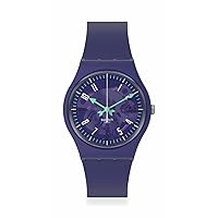 Swatch Unisex Casual Purple Watch Bio-sourced Quartz Photonic Purple