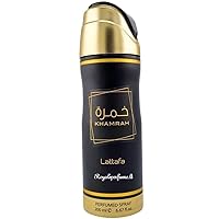 Lattafa Khamrah Perfumed Deo Spray for Unisex, 6.7 Ounce Lattafa Khamrah Perfumed Deo Spray for Unisex, 6.7 Ounce