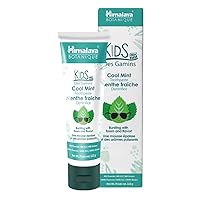 Himalaya Botanique Kids Toothpaste, Cool Mint, Fights Plaque, Fluoride Free, Gentle, No Artificial Colors, SLS Free, Gluten Free, Cruelty Free, Vegan, Foaming, 4 Oz, 1 Pack