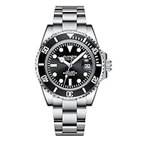 GUANQIN Mechanical Automatic Watch Self-Winding Ceramic Bezel Sapphire Crystal Men's Waterproof 100M Sports Watches NH35A Movement Date Luminous