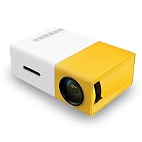 Portable YG300 Mini LED Projector A1 LED LCD Mini Video Projector - Intenational version White/yellow