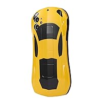 Creative Sports Car Shape Cell Phone Case，TPU Soft Protective Back Cover for iPhone 15 14 13 12 11 Pro Max 12 Mini 14 15 Plus，Fine Hole Shell Yellow