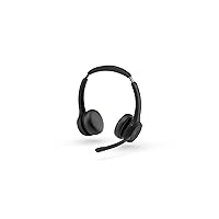 Cisco Headset 722, Wireless Dual On-Ear Bluetooth Headset with Webex Button, USB-A HD Bluetooth Adapter, Soft Case, Carbon Black, 1-Year Limited Liability Warranty (HS-WL-722-BUNA-C)