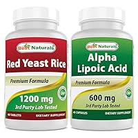 Best Naturals Red Yeast Rice 1200 Mg & Alpha Lipoic Acid 600 mg