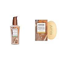 Ambi Even & Clear Complexion Facial Cleanser, Cocoa Butter Cleansing Bar, 3.5 Fl Oz Each - For All Skin Types, With Sweet Potato, Chamomile, Green Tea, Helps Moisturize, Even Skin Tone