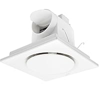 Bathroom Fan Ultra-Quiet Bathroom Ventilation, Exhaust Fan,123CFM 0.7 Sones 40W,4 Inch Duct Collar,White,9 Inch Opening size,Easy to Install & Replace