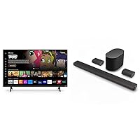 VIZIO 32-inch D-Series Full HD 1080p Smart TV with Apple AirPlay and Chromecast Built-in & 5.1.2 Elevate Sound Bar with Dolby Atmos, 13 Speakers, Wireless Subwoofer, Alexa - 2023 Model, Black