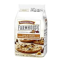 Pepperidge Farm Thin & Crispy Toffee Milk Chocolate Cookies, 6.9 oz (Pack of 2)