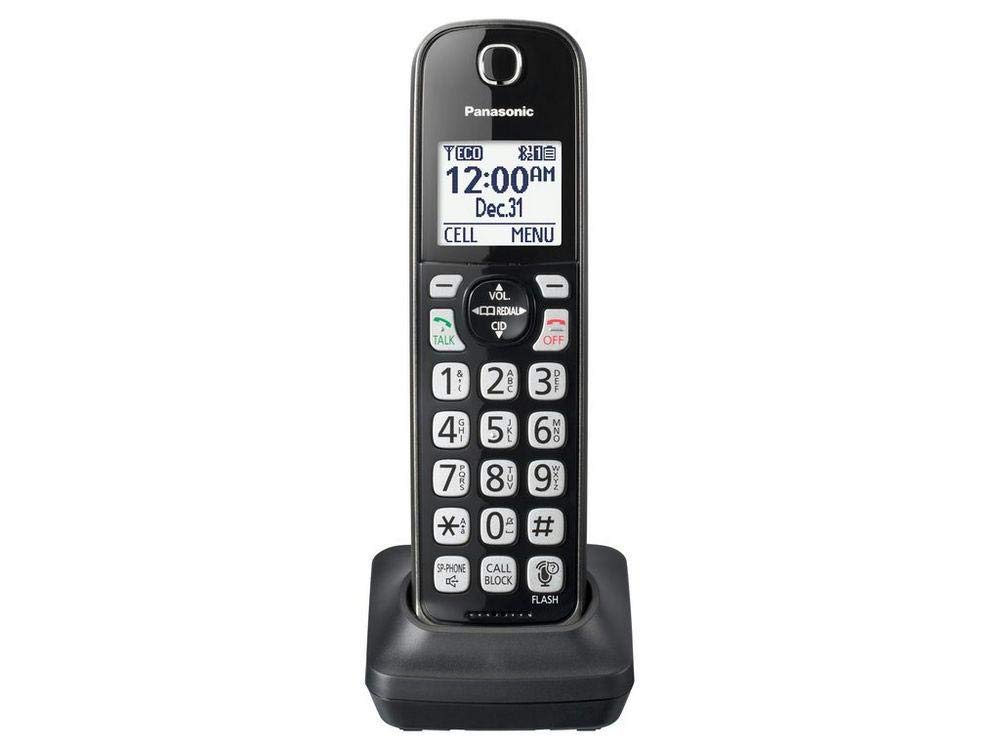 Panasonic Cordless Phone Handset Accessory Compatible with KX-TGD562 / KX-TGD563 / KX-TGD564 Series Cordless Phone Systems - KX-TGDA51M (Metallic Black)