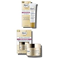 RoC Retinol Correxion Line Smoothing Eye Cream + Max Hydration Cream with Age-Fighting Retinol & Hydrating Hyaluronic Acid (Line Smoothing Retinol Starter Kit)