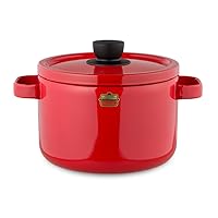 Fuji Hollow Casserole Deep, Red, 8.7 inches (22 cm), Solid SD-22DW R