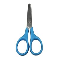 Stainless Blunt Tip Scissors Color Blue Handle for Students 4.5