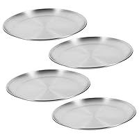 BESTOYARD 4pcs Barbecue Plate Carbon Steel Pizza Plate Pizza Baking Supply DIY Baking Pan Round Baking Tray Non-stick Baking Pan Non-stick Oven Pan Pie Pans for Baking Bakery Baking Tray