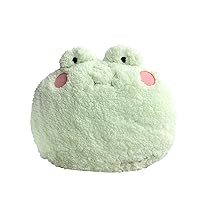 Frog Plush Pillow, Adorable Frog Stuffed Animal (15 * 14 inch), Home Cushion Decoration Plush Hugging Pillow Frog Toy Birthday Xmas Travel Gift for Kids Adults Girls Boys