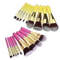 Makeup Brushes With Painted Wooden Handles 9 Pieces Of Base Trimming Loose Powder Blush Foundation Eyeshadow Makeup Brush Set Beauty Tools Clean Natural Holiday Gifts (pink)