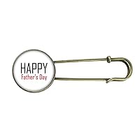 Celebrate Father's Day Blessing Festival Retro Metal Brooch Pin Clip Jewelry