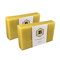 Beesworks Yellow Beeswax Bars (2 lbs) | 100% Pure, Cosmetic Grade, Triple-Filtered Beeswax for DIY Skin Care, Lip Balm, Lotion and Candle Making (1 lb Bars - Pack of 2)