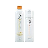 GK Hair Global Keratin Leave in Conditioner Cream 130ml - Anti Dandruff Shampoo - Hair Deep Cleansing and Impurities 250ml