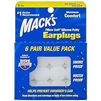 Mack's Pillow Soft Silicone Earplugs - 6 Pair (Pack of 8), Value Pack – The Original Moldable Silicone Putty Ear Plugs for Sleeping, Snoring, Swimming, Travel, Concerts and Studying