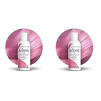 Adore Semi Permanent Hair Color - Vegan and Cruelty-Free Hair Dye - 4 Fl Oz - 190 Cotton Candy (Pack of 2)