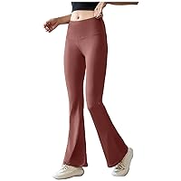Flare Yoga Pants for Women High Waisted Flare Leggings Comfy Bootcut Yoga Pants Stretchy Seamless Tight Trousers