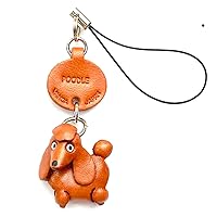 Poodle Leather Dog mobile/Cellphone Charm VANCA CRAFT-Collectible Cute Mascot Made in Japan
