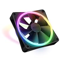 NZXT F120 RGB Duo - 120mm Dual-Sided RGB Fan – 20 Individually Addressable LEDs – Balanced Airflow and Static Pressure – Fluid Dynamic Bearing – PWM Control – Anti-Vibration Rubber Corners – Black
