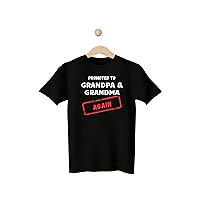 Baby Number 2 Pregnancy Announcement Funny Announcements For Husband Sweatshirt Shirt Tees Promoted to Grandpa and Grandma Again Family Babys Grandparents (2XL, Black)