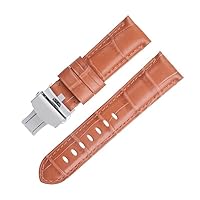 20mm 22mm 24mm Soft Cowhide Genuine Bamboo Leather Watchband For Breitling Strap For Breitling Series Belt Accessories
