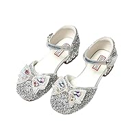 Girls Dress Shoes Low Heel Glitter Party Wedding Princess Mary Jane Shoe for Toddler/Little Kid
