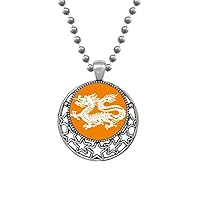 Year of Dragon Animal China Zodiac Necklaces Pendant Retro Moon Stars Jewelry